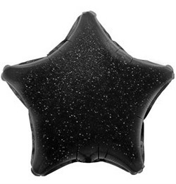 Шар фольга 18"/46см Звезда, Черная гологр (К) - фото 7714