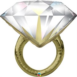 Шар фольга Фигура Кольцо с бриллиантом 5 (QL) - фото 8843