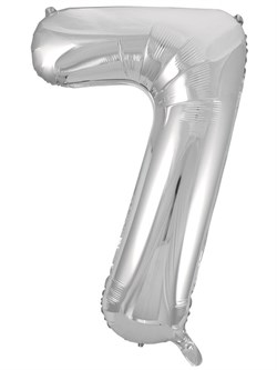 Шар фольга Фигура ЦИФРА 7 40" Slim Серебро (Rsd) - фото 9208