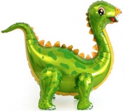 Шар фольг (36''/91 см) Ходячая Фигура, Динозавр Стегозавр, Зеленый, 1 шт. (воздух) /К - фото 9355
