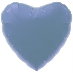 Шар фольга 18" СЕРДЦЕ Пастель Cool Blue (Ag) - фото 9361
