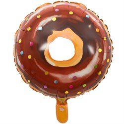 Шар фольга 18" РУС Пончик в глазури шоколадной (К) - фото 9526