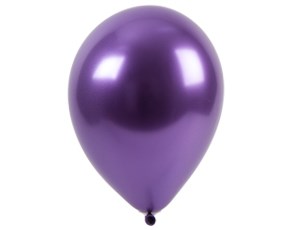 Шар 14" Хром Фиолетовый (Purple), зеркальный наполнен гелием и обработан Hi-Float'ом
