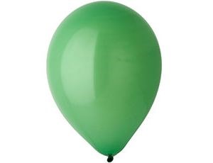 шар 14" Зеленый (Festive Green) матовый наполнен гелием и обработан Hi-Float'ом