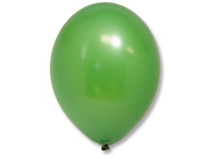 Шар 14" Зеленый (Leaf Green) матовый наполнен гелием и обработан Hi-Float'ом