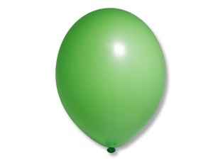 Шар 14" Зеленый Лайм (Lime Green) матовый наполнен гелием и обработан Hi-Float'ом