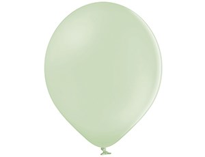 Шар 14" Светло-бледно-зеленый (Kiwi Cream) матовый наполнен гелием и обработан Hi-Float'ом
