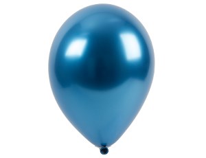 Шар 14" Хром Синий (Blue), зеркальный наполнен гелием и обработан Hi-Float'ом