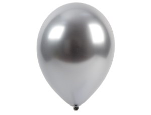 Шар 14" Хром Серебро (Silver), зеркальный наполнен гелием и обработан Hi-Float'ом