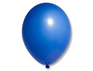 Шар 14" Синий (Mid Blue) матовый наполнен гелием и обработан Hi-Float'ом