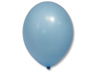 Шар 14" Небесно Голубой (Sky Blue) матовый наполнен гелием и обработан Hi-Float'ом