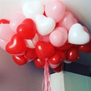 Набор шаров для влюбленных №24 Облако из 25 сердец 16’’(45см) (комплект)