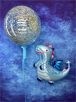 Шар Deco Bubble 45 см с конф + Дракон 92см №372а а372