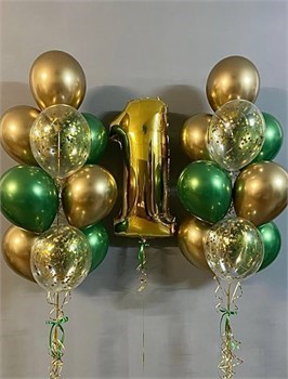 2 Фонтана по 10 воздушных шаров + Цифра №270ат а270т