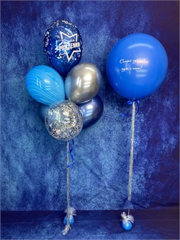 Фонтан из 7 воздушных шаров + Шар Гигант 