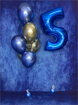 Фонтан из 7 воздушных шаров + Цифра №611а а611