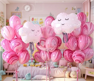 3 фонтана по 13шаров+ 2☁️+Deco Babble №292а а292