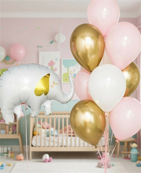 Фонтан из 10 воздушных шаров + Слоник №297а а297