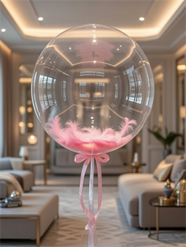 Шар Гигант 60 см с перьями  в асс №456а а456