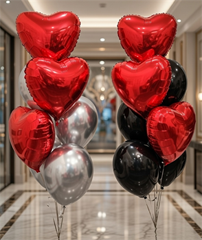 2 облака по 7 воздушных шаров для влюбленных №11 (комплект) Н-рШдВл-11