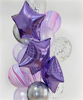 Фонтан из 15 воздушных шаров №233а а233