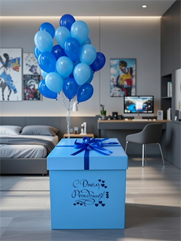 Коробка 60х60х60 + 50 воздушных шаров 10см №482а а482