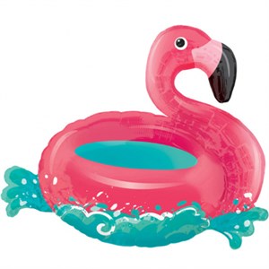 Шар фольга Фигура Фламинго на воде P35 (An)