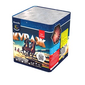 Батарея салютов Кураж (0,8"х25) модуль /Leg