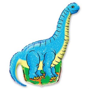 Шар фольга Фигура Динозавр голубой 11 (FM)
