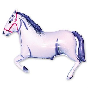 Шар фольга Фигура Лошадь белая 11 (FM)