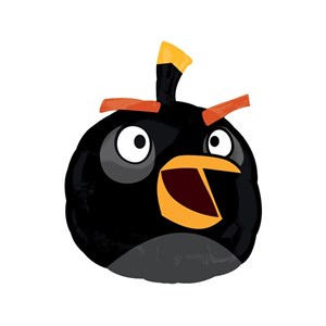 Шар фольга Фигура Angry Birds Черная P35 (An) 1207-1492