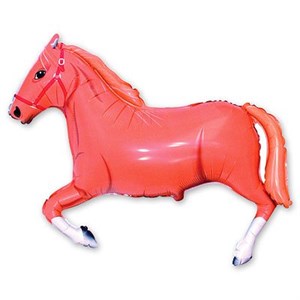 Шар фольга Фигура Лошадь коричневая 11(FM)