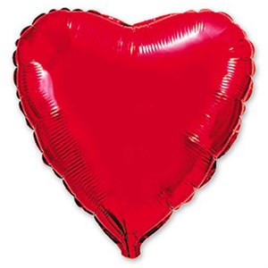 Шар фольга Фигура Джамбо Сердце красное большое Р45 (An)