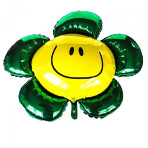 Шар фольга Фигура Цветок зеленый 11 (FM)