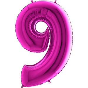 Шар фольга Фигура ЦИФРА 9 Pink 40" (Gr)