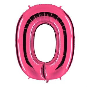 Шар фольга Фигура ЦИФРА 0 Pink 40" (Gr)