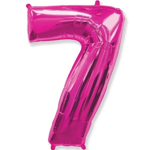 Шар фольга Фигура ЦИФРА 7 Pink 40" (Gr)
