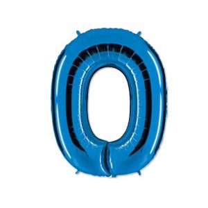 Шар фольга Фигура ЦИФРА 0 Blue 40" (Gr)