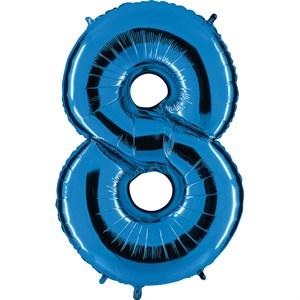 Шар фольга Фигура ЦИФРА 8 Blue 40" (Gr)