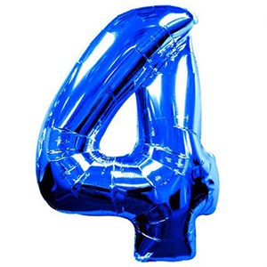 Шар фольга Фигура ЦИФРА 4 Blue 40" (Gr)