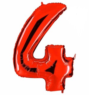 Шар фольга Фигура ЦИФРА 4 Red 40" (Gr)
