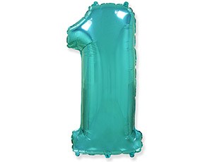 Шар фольга Фигура ЦИФРА 1 Tiffany 40" /Fm