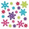 Баннер-комплект Снежинки разноцветные 20шт /A - фото 10133