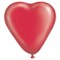 Шар фигурный Сердце 16" 44 см Красное прозр наполнен гелием и обработан Hi-Float'ом - фото 10622