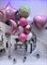 Набор шаров на рождение девочки Фонтан из 10шаров + звезда + месяц - сердце на грузах №1 (комплект) - фото 11192