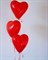 Набор шаров для влюбленных №21 Облако из 3 сердец 16’’(45см) (комплект) - фото 11344