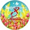 Шар фольга 18" 8 МАРТА Тюльпаны и мимозы /Fm - фото 11575
