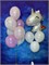 Фонтан из 7 воздушных шаров + фонтан из 5 воздушных шаров с Единорогом №387а а387