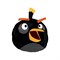 Шар фольга Фигура Angry Birds Черная P35 (An) - фото 6382