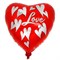 Шар фольга Фигура Джамбо Love Водоворот сердец P35 (An) - фото 6727